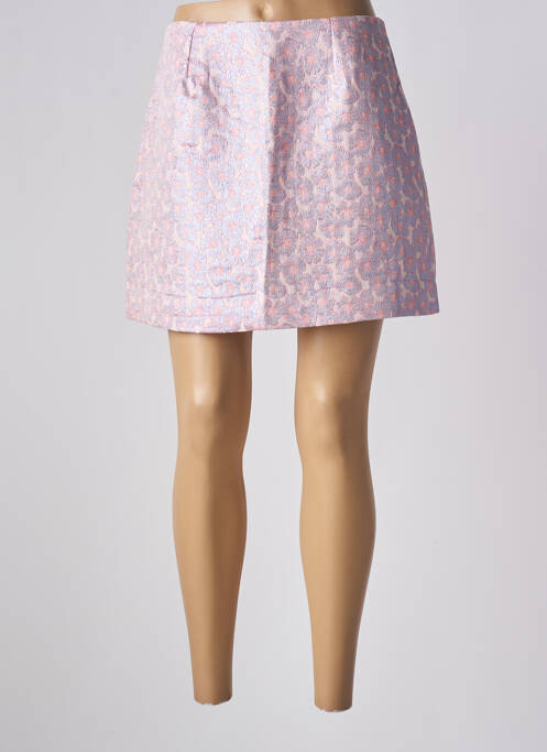 Jupe courte taille haute rose OPULLENCE femme