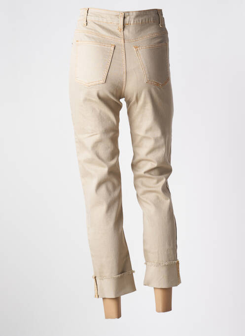 Jeans coupe droite beige INTUITION pour femme