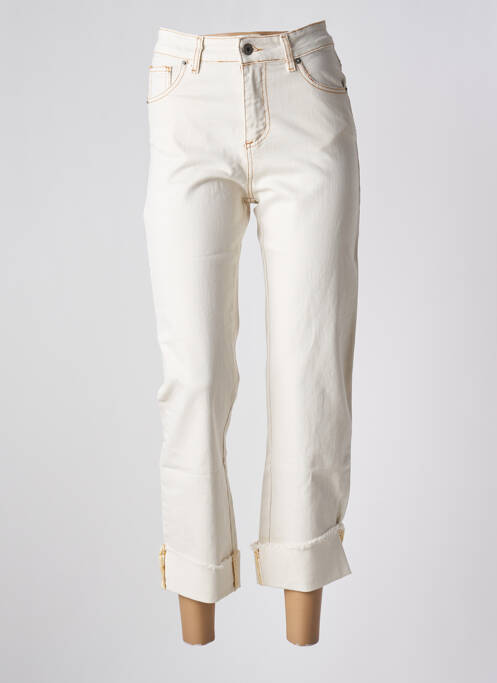 Jeans coupe droite beige clair INTUITION pour femme