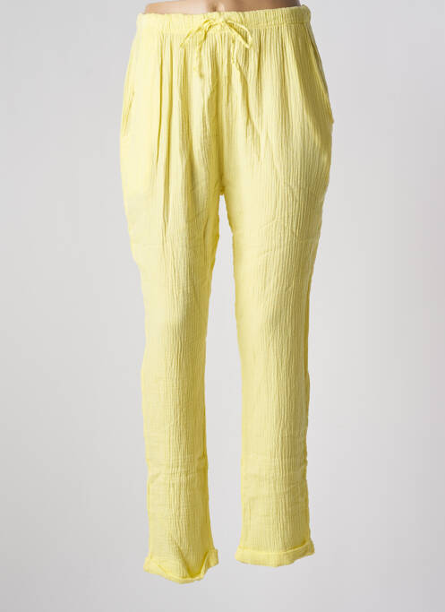 Pantalon droit jaune THE CORNER pour femme