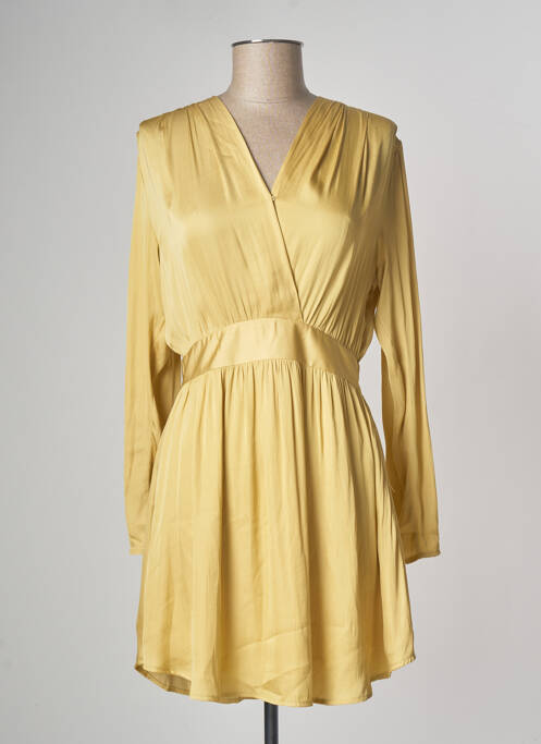 Robe courte jaune SEE U SOON pour femme