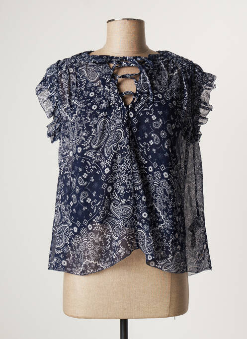 Blouse manches courtes manches courtes bleu PEPE JEANS femme