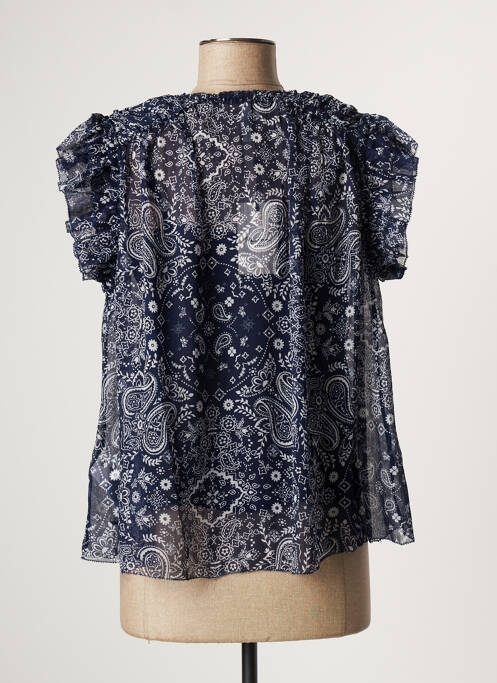Blouse manches courtes manches courtes bleu PEPE JEANS femme