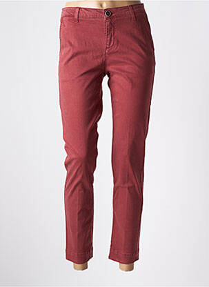 Pantalon 7/8 stretch taille normale rouge MKT STUDIO femme