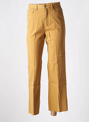 Jeans coupe large stretch taille haute beige LABDIP femme