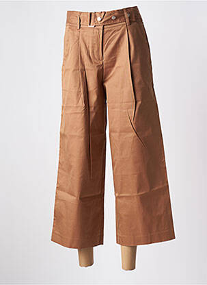 Pantalon 7/8 taille haute taille haute beige ICHI femme