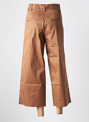 Pantalon 7/8 taille haute taille haute beige ICHI femme