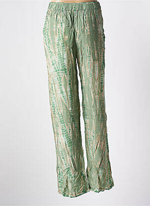 Pantalon droit taille élastique vert MKT STUDIO femme
