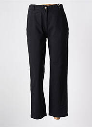 Pantalon 7/8 fermeture zippée sous rabat boutonné noir LABDIP femme