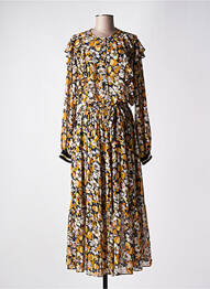 Robe longue manches longues manches longues jaune SUMMUM femme