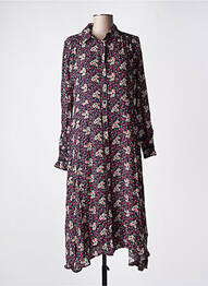 Robe longue manches longues manches longues bleu SEE U SOON femme