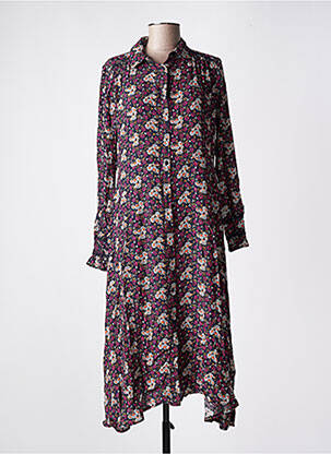 Robe longue manches longues manches longues bleu SEE U SOON femme