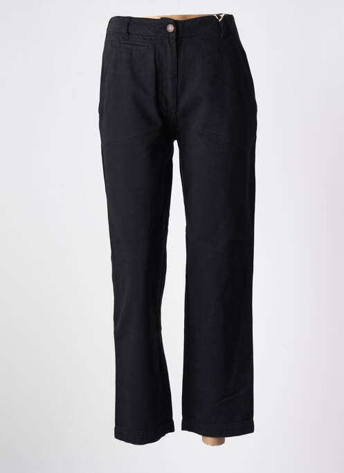 Pantalon 7/8 fermeture zippée sous rabat boutonné noir LABDIP femme