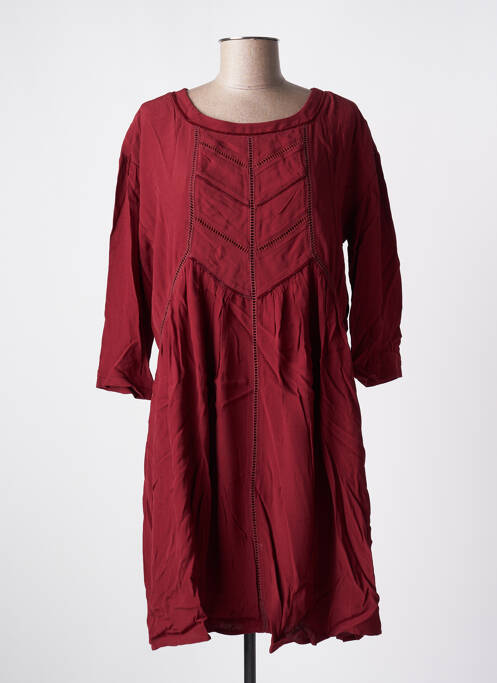 Robe mi-longue rouge LOUIZON pour femme