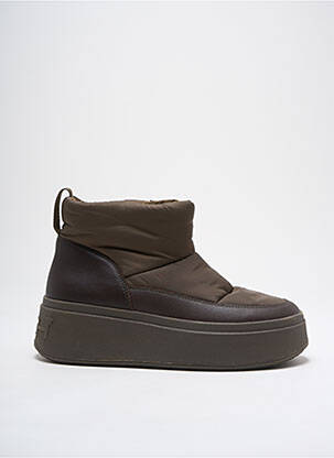 Bottines/boots matière lisse talon de 4 à 6cm vert ASH femme