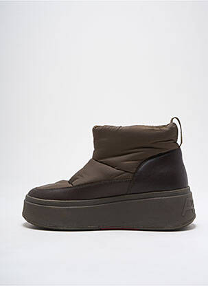 Bottines/boots matière lisse talon de 4 à 6cm vert ASH femme