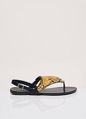 Tongs impression talon plat jusqu'à 3cm noir TIFFOSI femme