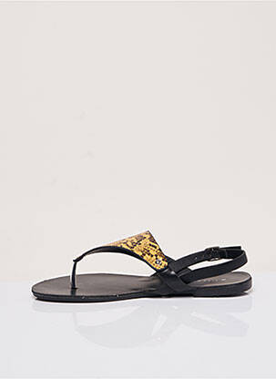 Tongs impression talon plat jusqu'à 3cm noir TIFFOSI femme