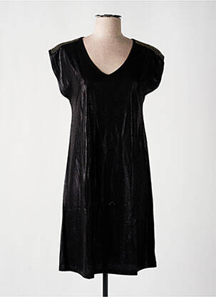 Robe courte coupe fluide manches courtes noir PIECES femme
