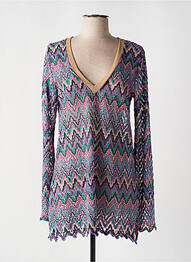 Robe de plage col v violet VIE TA VIE femme