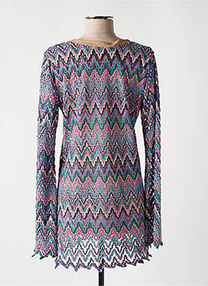 Robe de plage col v violet VIE TA VIE femme