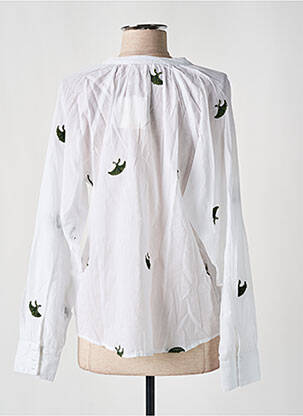 Chemisier imprimé fantaisie manches longues vert LUK AP femme