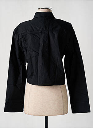 Chemisier coupe droite manches longues noir NINETTE femme