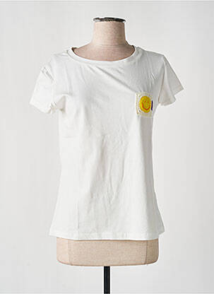 T-shirt stretch manches courtes blanc NINETTE femme