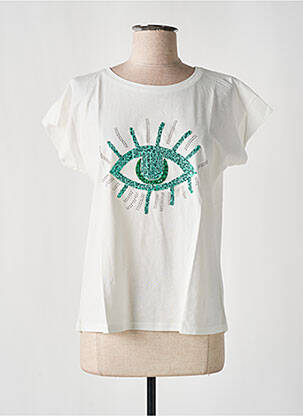 T-shirt imprimé fantaisie manches courtes vert NINETTE femme