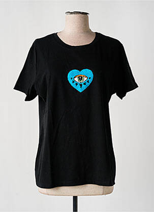 T-shirt coupe droite manches courtes bleu NINETTE femme