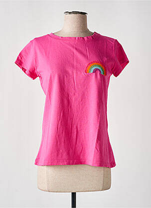 T-shirt coupe droite manches courtes rose NINETTE femme