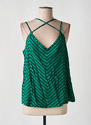 Top coupe fluide fines bretelles vert ONLY femme