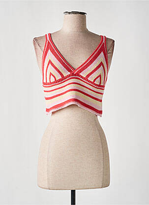 Pull coupe cintrée fines bretelles rose ONLY femme