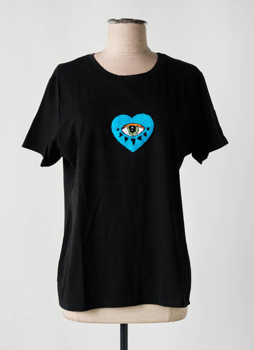 T-shirt coupe droite manches courtes bleu NINETTE femme