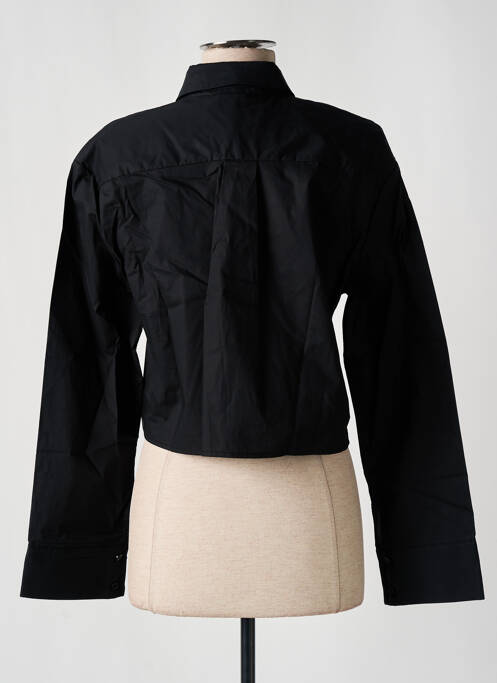 Chemisier coupe droite manches longues noir NINETTE femme