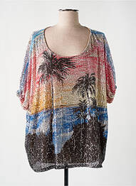 Top stretch manches courtes noir THE CORNER femme