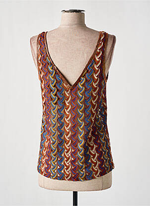 Top stretch sans manche orange VIE TA VIE femme