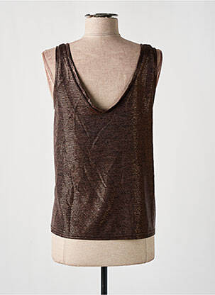 Top stretch sans manche marron VIE TA VIE femme