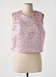 Top stretch sans manche rose OPULLENCE femme