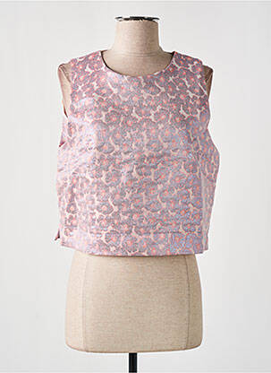 Top stretch sans manche rose OPULLENCE femme
