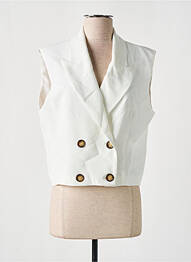 Blazer finition intérieure doublure satiné blanc JANIS & JOHN femme