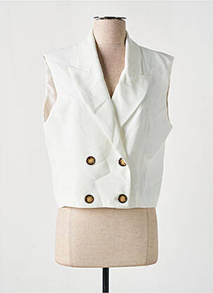Blazer finition intérieure doublure satiné blanc JANIS & JOHN femme