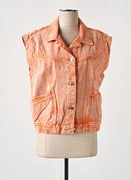 Veste casual poches orange CIMINY femme