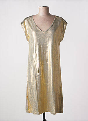 Robe courte manches courtes manches courtes vert PIECES femme