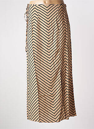 Jupe longue coupe droite marron ONLY femme