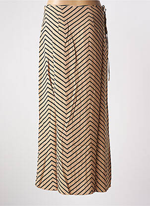Jupe longue coupe droite marron ONLY femme