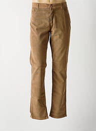Pantalon slim fermeture zippée sous rabat boutonné marron MCLASSICS homme