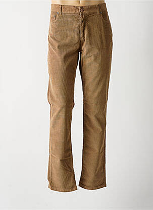 Pantalon slim fermeture zippée sous rabat boutonné marron MCLASSICS homme