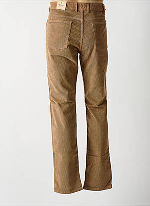 Pantalon slim fermeture zippée sous rabat boutonné marron MCLASSICS homme