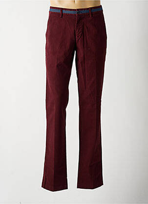 Pantalon slim fermeture zippée sous rabat boutonné rouge MASON'S homme